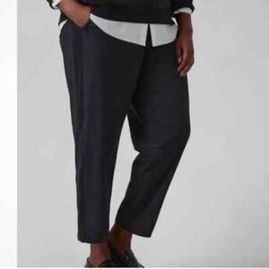 Athleta Endless Satin Side Stripe Pant Size 20 Black Powervita #782695 NWOT NEW
